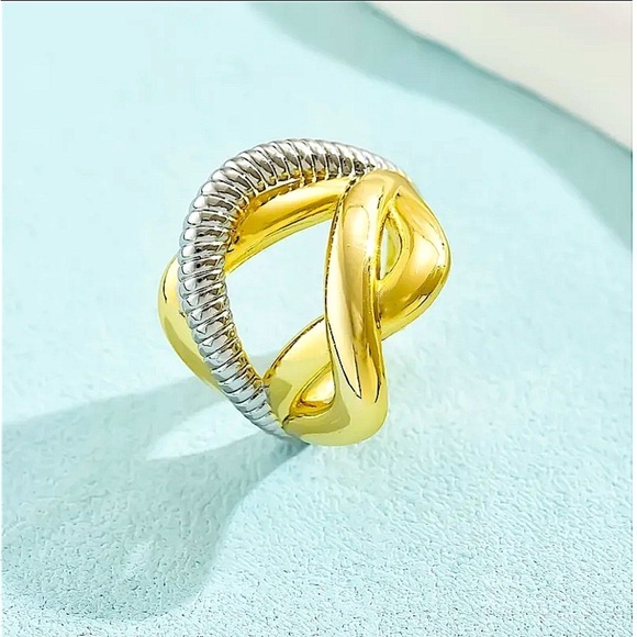 Stainless Steel Statement Ring, Boho Exaggerated Big Large - Picture 5 of 5